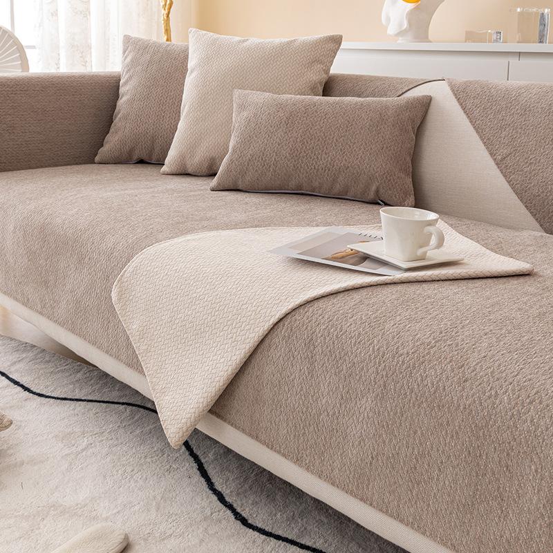 Chenille Non-Slip Sofa Cushion Simple and Light Luxury Sofa Cover Seat Cushions Armrest Cover Towel Four Seasons Universal