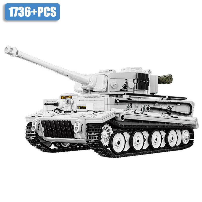 WW2 Militär 1/28 Maßstab Franz Staudegger Tiger Schwerer Panzer Bausteine Set Krieg Weltkrieg 2 Tiger Panzer Modell Spielzeug Für Jungen Geschenke