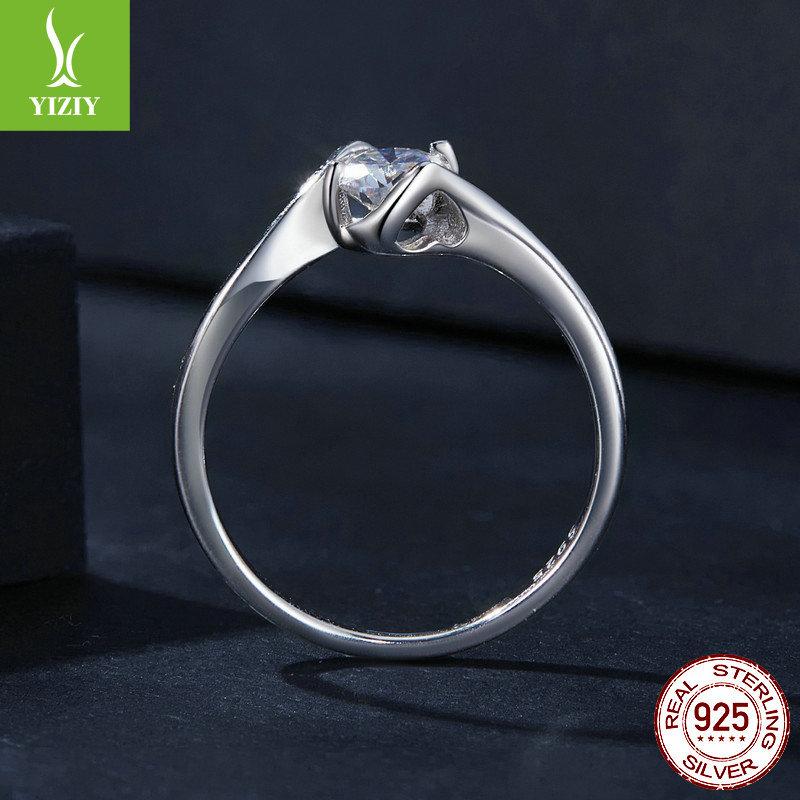 50 Points Moissanite Ring Romantic Wedding Ring, Classic Sparkling 925 Sterling Silver Ring Jewelry Msr040