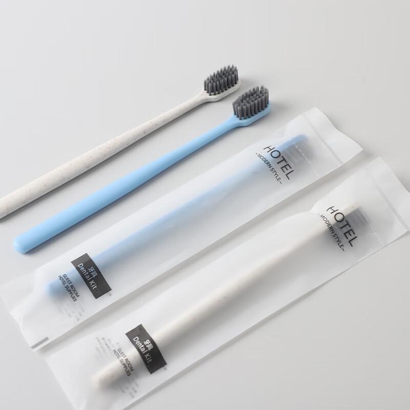 Adult Disposable Bamboo Charcoal Soft Bristle Toothbrush - 50-Pack