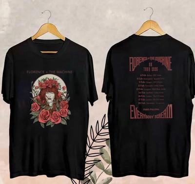 Florence and The Machine 2026 On Tour 2 Sides Black S To 5XL Shirt SG577