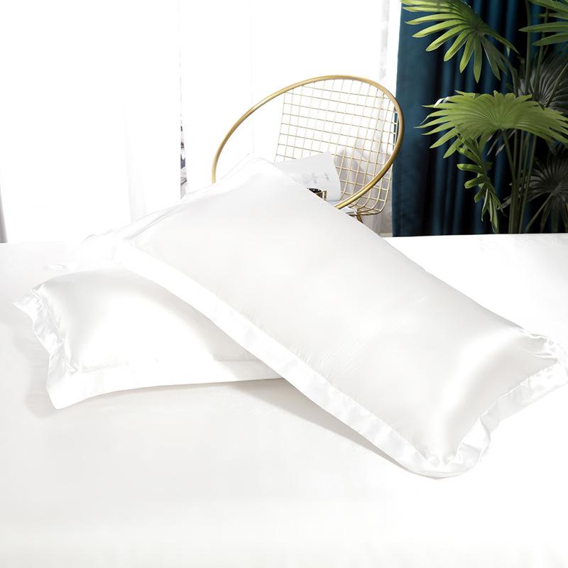 Eis-Seide Kissenbezug Einfarbig Schlicht Mode Waschbar 48*74cm 1/2 Stück Universeller Kissenbezug Bettwäsche Luxus Atmungsaktiv Bequem