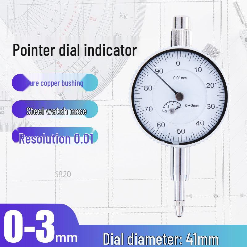 Syntek High-Precision 0.01mm Dial Indicator Gauge Set (0-10mm Range)