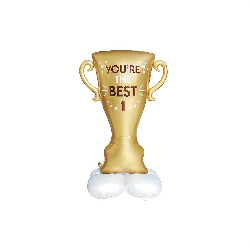 

1Pcs 61inch Stand You re The Best 1 Trophy Foil Balloons Number 1 Trophy Balloon Father s Day Football Theme Party Decorations 60inch золотий
