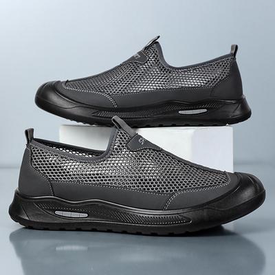 Men's Shoes Casual Shoes Summer Mesh Breathable Single Shoes Soft Sole Non-stuffed Sneakers Comfortable Daddy Shoes