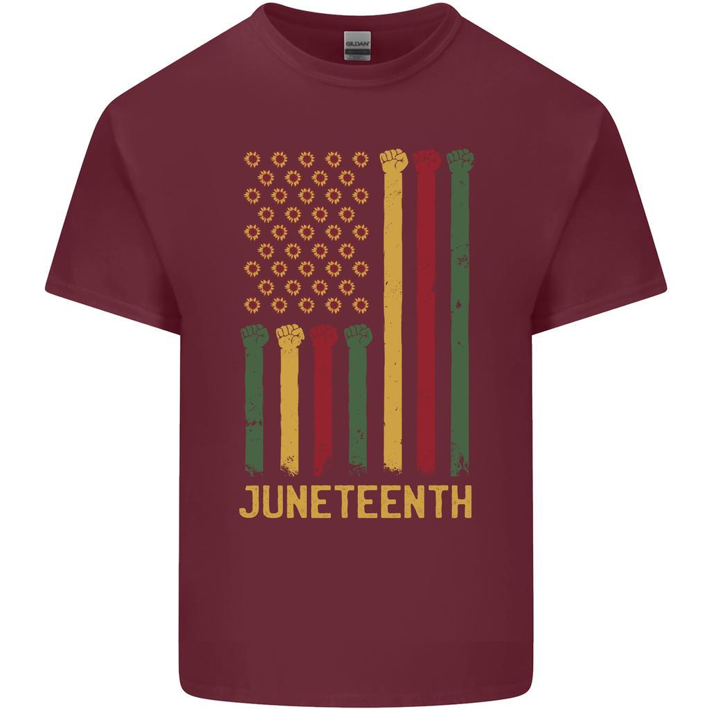 Juneteenth EUnisexcipation Day USA Flag Unisexs Light Cotton TShirt