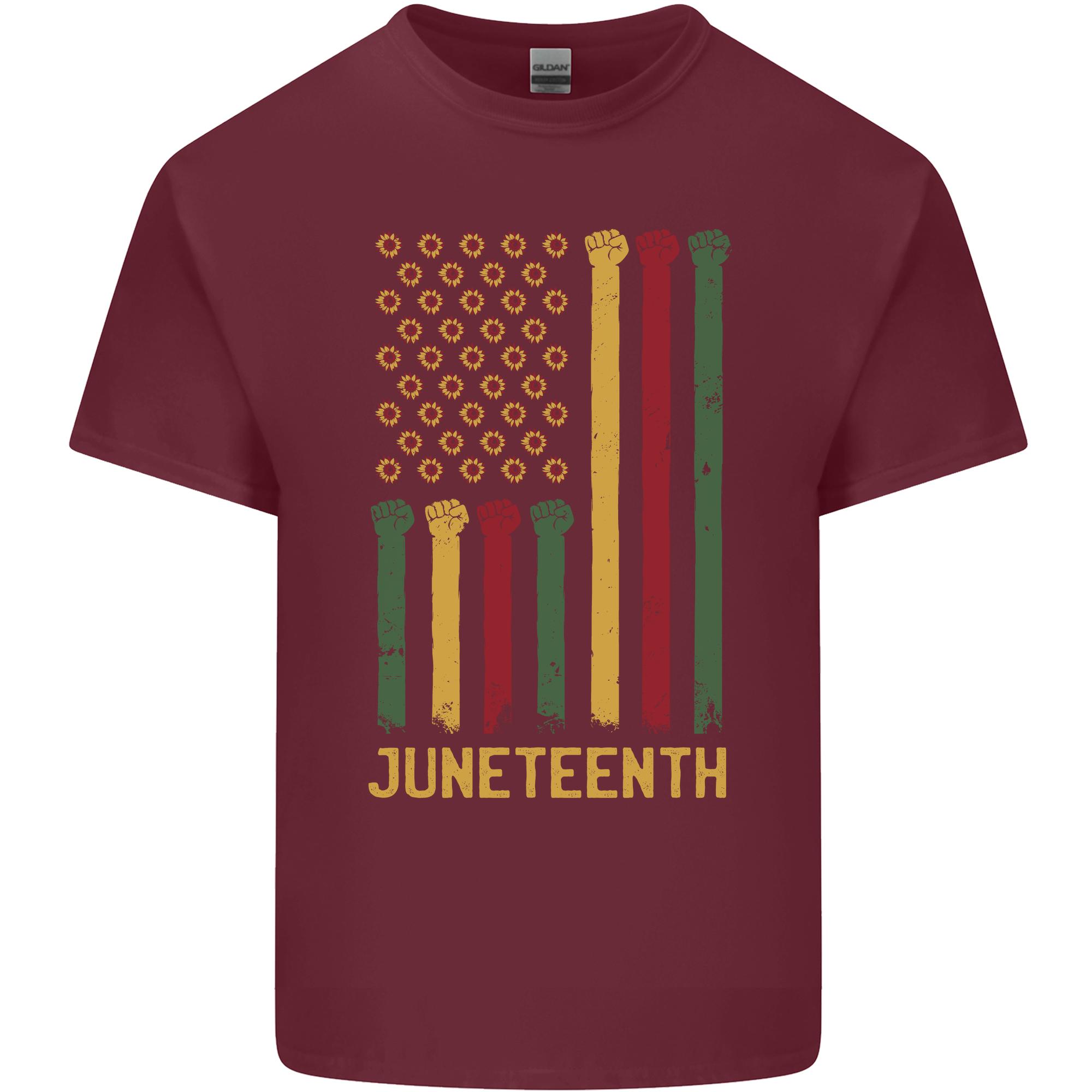 Juneteenth Black Lives Matter USA Flag Unisexs Light Cotton TShirt S