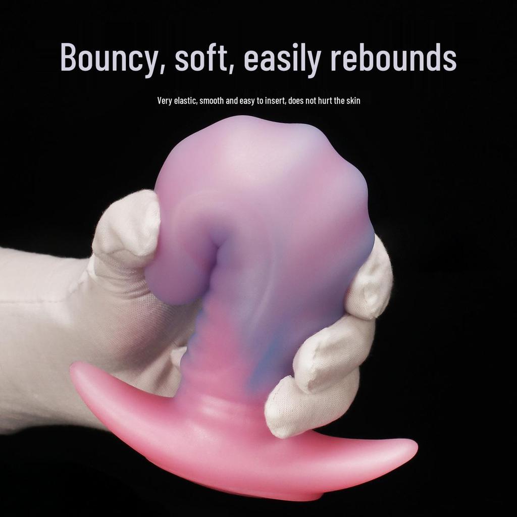A187 Light Blue Silicone Anal Plug - Soft Travel-Friendly Adult Toy for Flirting and SM Stimulation.