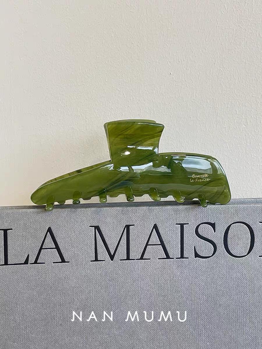 

Корейская зеленая акула ацетатная заколка для волос