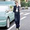 Women's 2024 Summer Hong Kong Style Denim Vest & Wide-Leg Pants Set