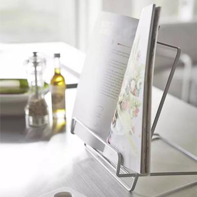 Foldable Desktop Book Stand Carbon Steel Holder for Book Tablets Recipes Artwork Space-Saving Storage Display Rack for Desk Bedside Office Home