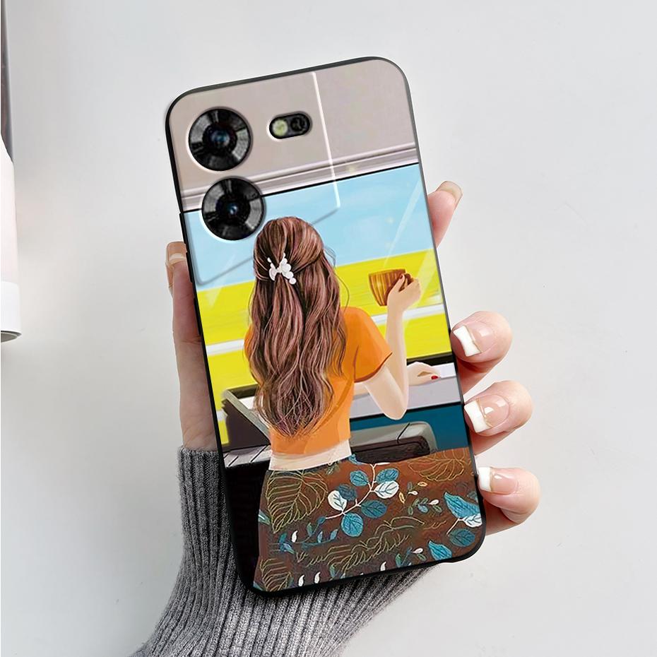For Tecno Pova 5 Case LH7n Silicone Phone Case Stylish Pattern Slim Soft Black Funda Cover For Tecno Pova 5 4G 2023 Pova5 Capa