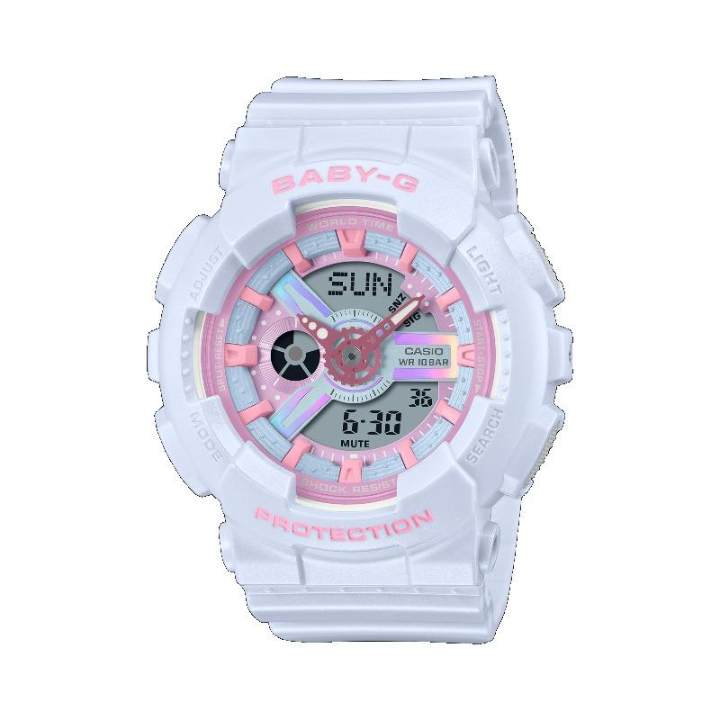 

Casio Baby-G Women s Resin 100M Water Resistant Analog Shock Resistant Quartz Watch BA-110FH-2A синий