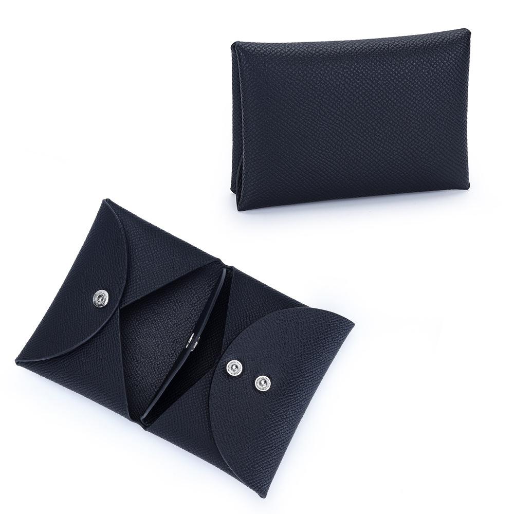 Portamonete Mini in Pelle di Mucca con Stampa del Palmo: Elegante portafoglio bi-fold 2026 con porta carte d'identità per donna