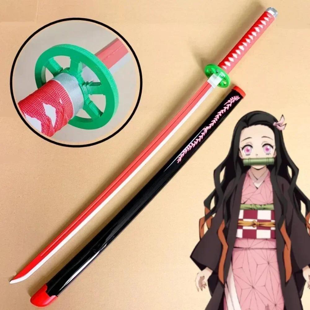 

72/104 см Катана Демонобійник Kimetsu No Yaiba Лезо Аніме Косплей Реквізит Танджіро Міцурі Реальний Розмір Японська Катана Шабля Дитяча Іграшка 72cm