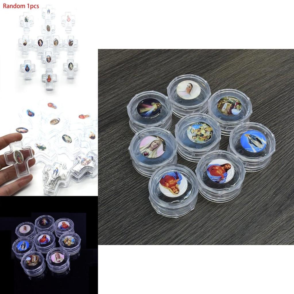 Durable Plastic Rosary Box With Unique Random Image For Baptism And Wedding Gifts
