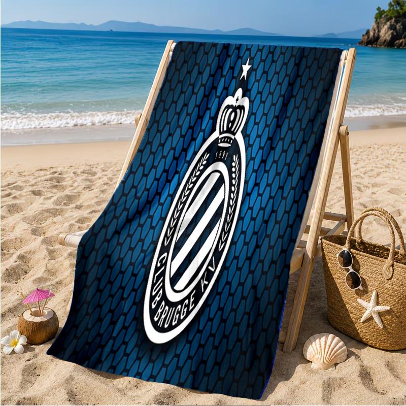 Club Brügge FC Wappen Strandtuch Mikrofaser Strandtuch, Leicht und Schnelltrocknend, für Sommerreisen, Schwimmbad Fan Geburtstagsgeschenk