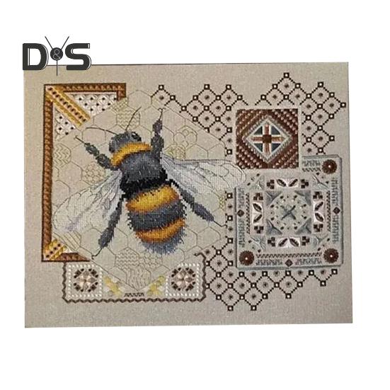 

Набор для вышивания пчелы, набор для вышивания с цветными картами, практический набор для вышивки крестом, набор для рукоделия, принадлежности для вышивания C
