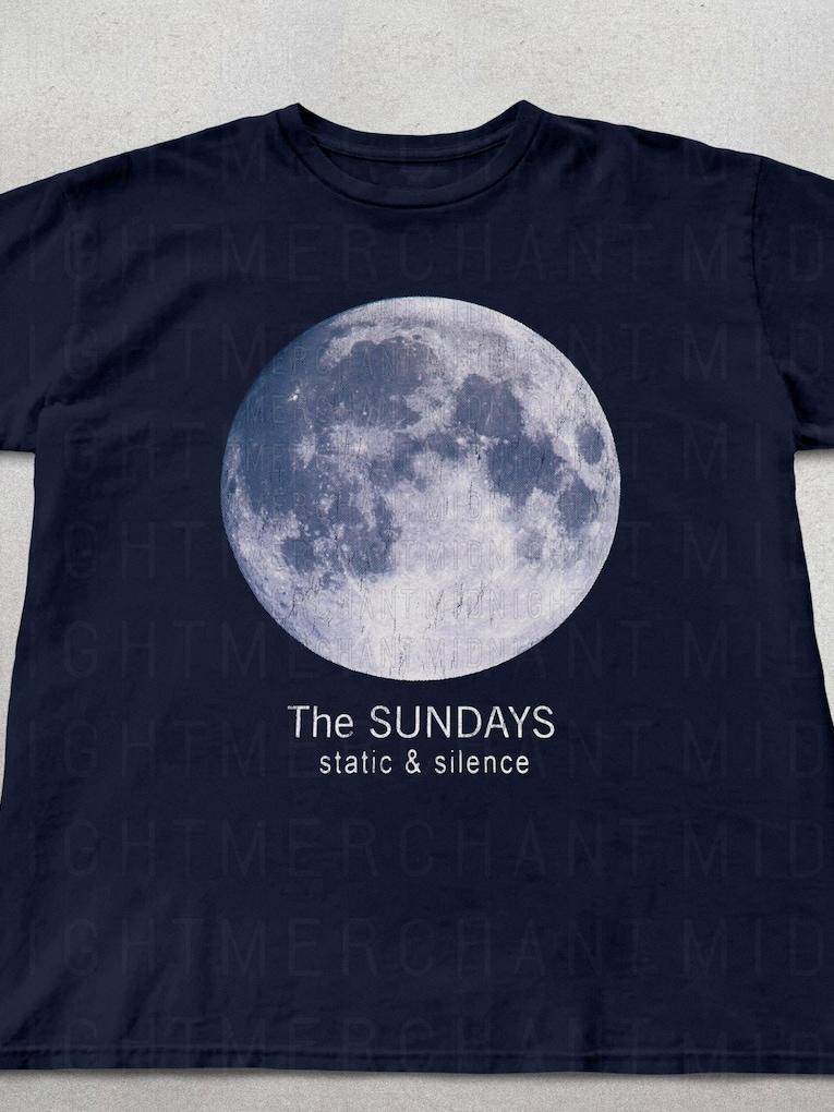 La T-shirt The Sundays Static And Silence Shirt Magliette di Band Anni '90 The Sundays Maglietta Grafica Magliette Carine Regali per Lei La T-shirt della Band The Sundays