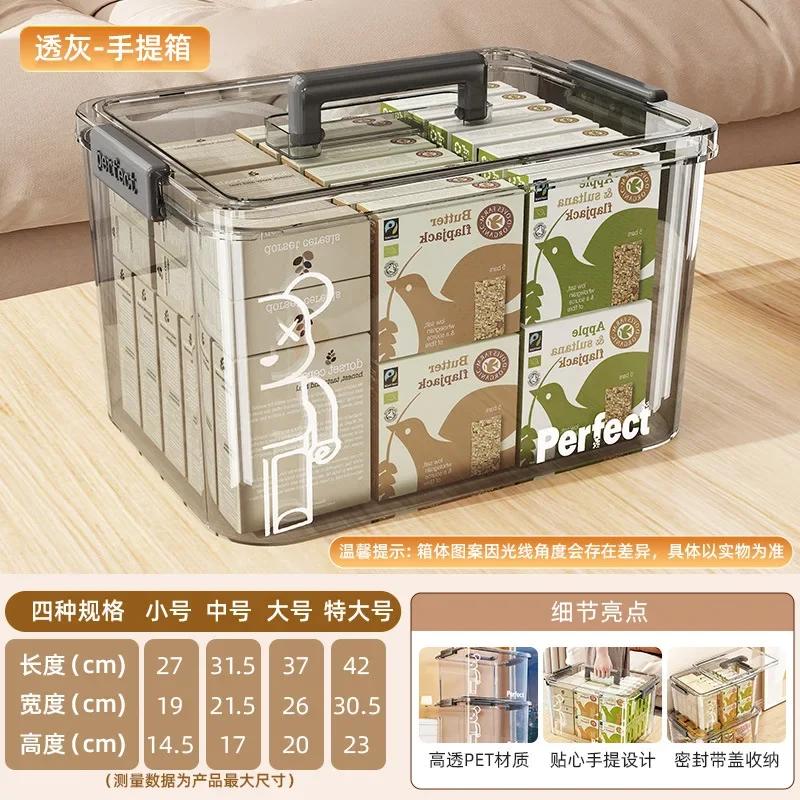

Plastic Organizer Box Portable Medicine Storage Large-capacity Organizers Transparent Boxes Home Organization Storage Containers 31.5x21.5x17
