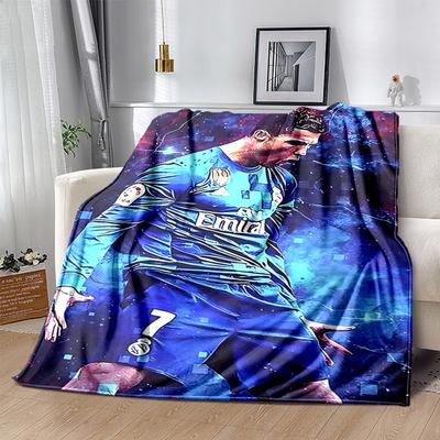 1pc Real Madrid Cristiano Ronaldo #7 Home Blanket Perfect for Sofa, Bedroom, Living Room .W066