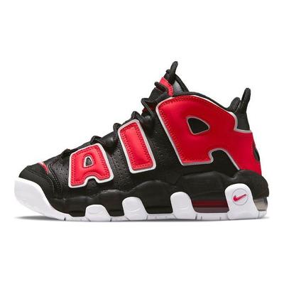 Air More Uptempo GS Juodi University Red Vaikų sportbačiai Balti DM3190-001