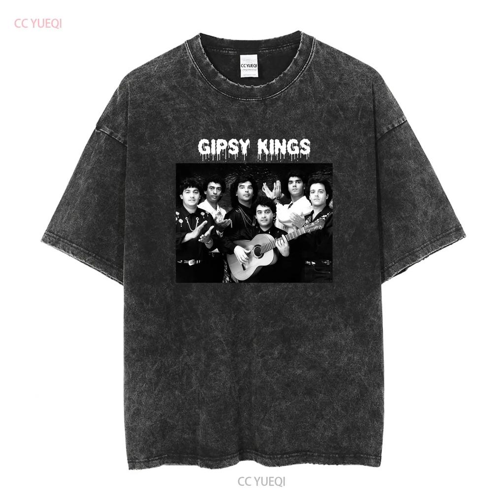 Individuelles T-Shirt NEU Gipsy Kings Band T-Shirt Schwarz Kurzarm Alle Größen S Bis 5XL 1F995 Lang Oder Ärmel Vintage Gewaschen Leicht
