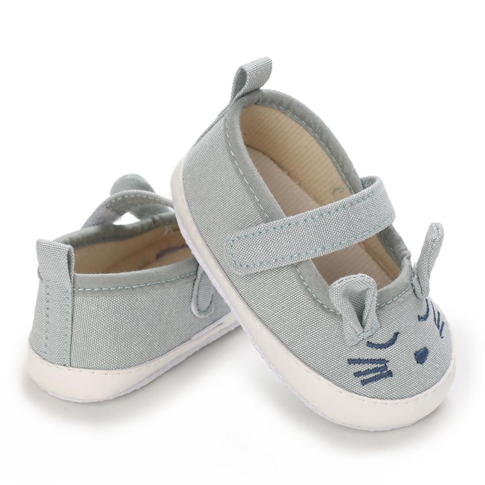Infant Girls Mary Jane Flats Toddler Baby Cartoon First Walkers Sneakers Anti-Slip Soft Sole Prewalkers Cute Sweet Shoes 0-18M