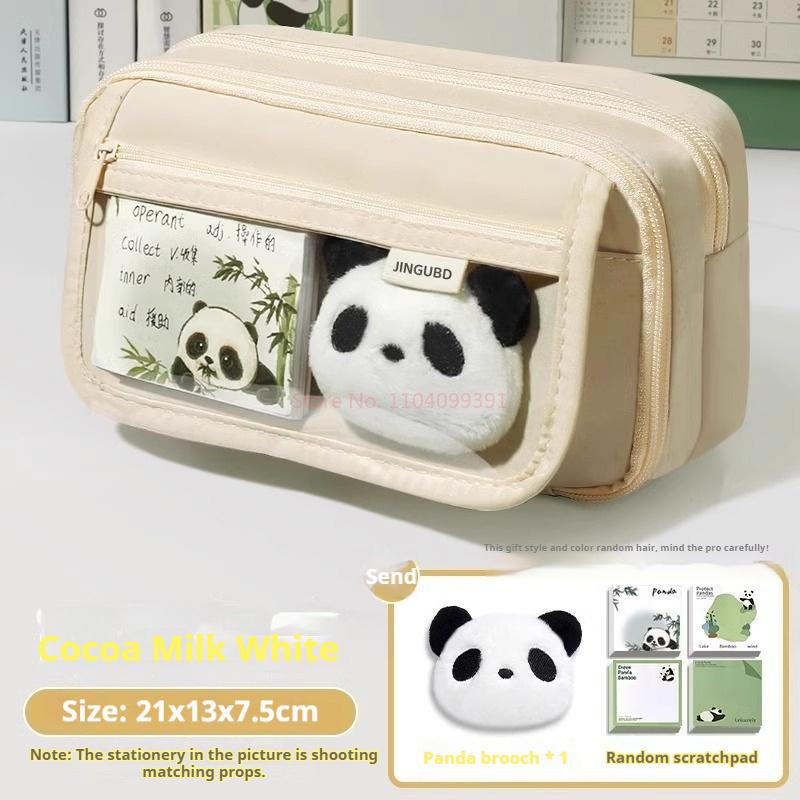 Federmäppchen mit Panda-Motiv, Große Kapazität, Hoher ästhetischer Wert, Set für Schülerinnen der Unterstufe, Schreibwarenbeutel