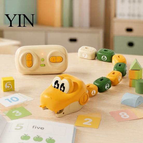 Interactive Snake Toy Set 1/2 Sets Remote Control Car Toy, Magnetic Eating Itself Game Electronic 2 Player Electric RC for Kids Indoor Racing
