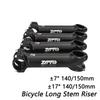 Aluminum Alloy Long Stem Handlebar Riser 31.8mm Clamp Diameter Handlebar Extension Stem  MTB