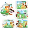 New Baby Cloth Books Visual and Auditory Training Early Educational Toys Kids Cartoon Animal Tails Book for Toddlers 12-72 Month