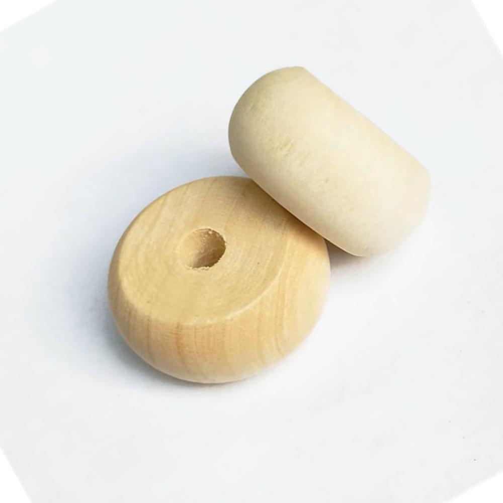 20pcs Rondelle Shape 14x9mm 20x12mm 23X12mm 30x20mm Natural Wood Loose Handcraft Beads for DIY Crafts Jewelry Making Accessories