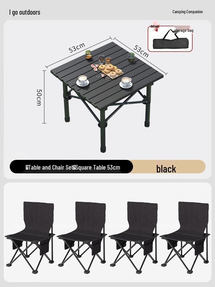 Portable Outdoor Folding Table & Chair Set - Perfect for Camping & Picnics