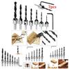 High Carbon Steel 7 Pcs Wood Chamfer Countersink Drill Bit Set For Accurate Woodworking