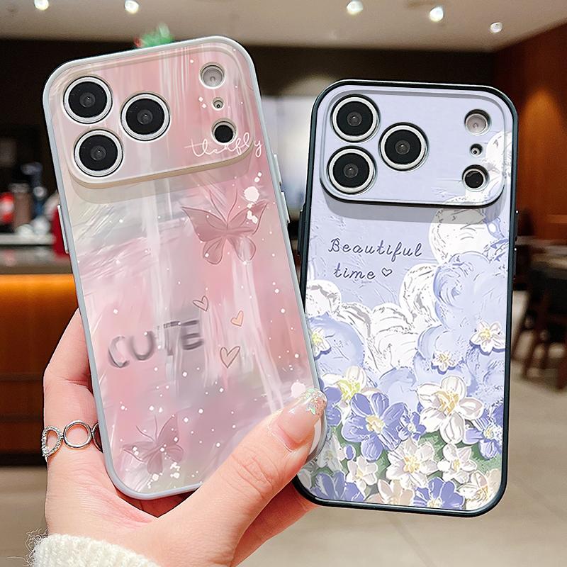 Oil Painting Flowers Pattern Case For iPhone 17 Pro Max Magnetic For Magsafe Hybrid Slim Matte Cover For iPhone 16 15 14 13 Pro Max