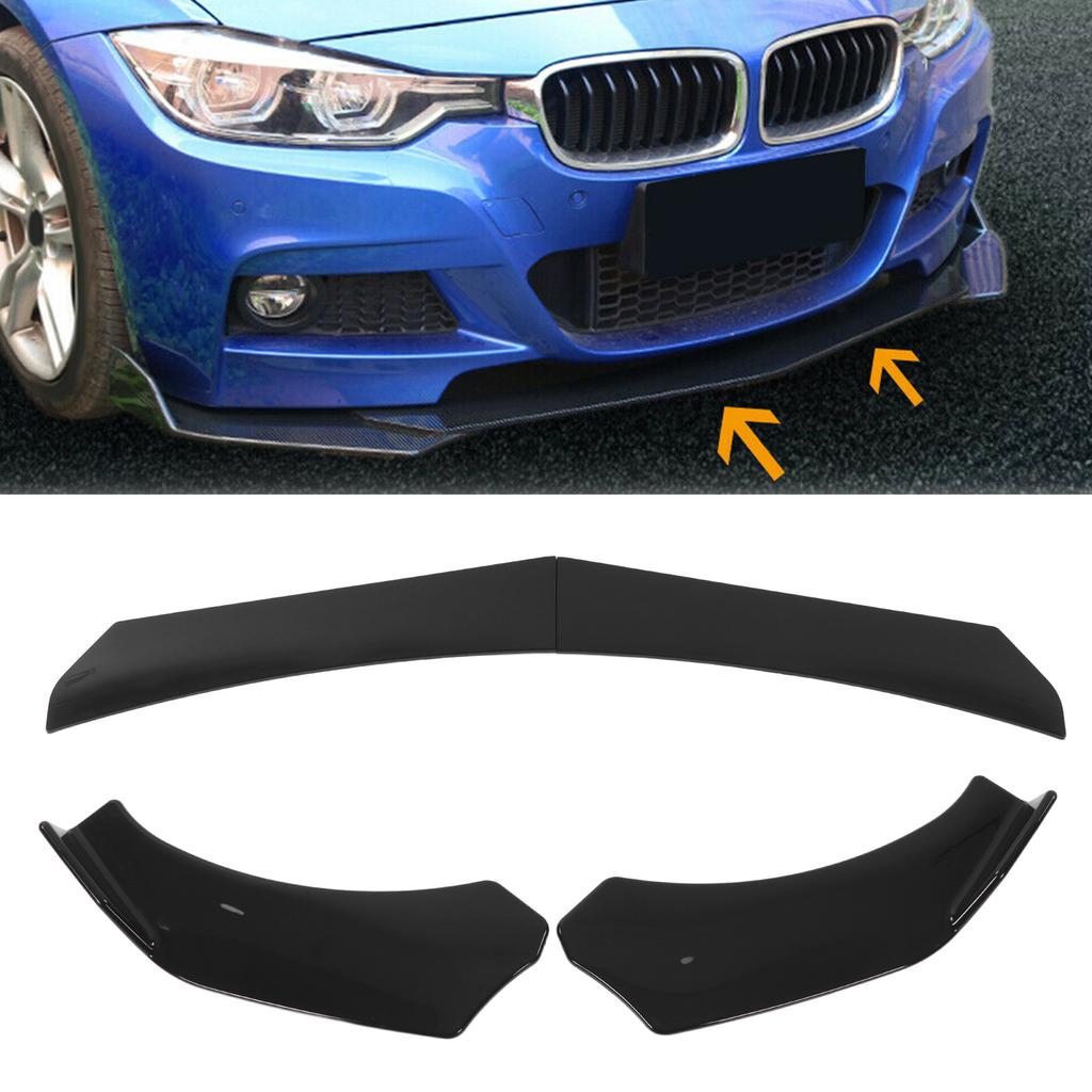 Front Bumper Lip Spoiler 4 Parts Form   Modification Aggressive Decoration