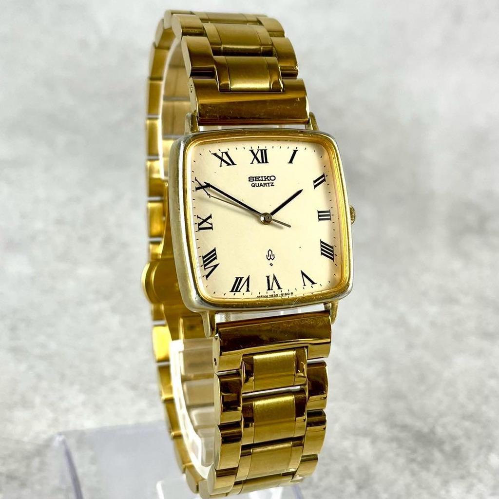[USED] Working/Belt SEIKO Chariot Quartz Gold Watch