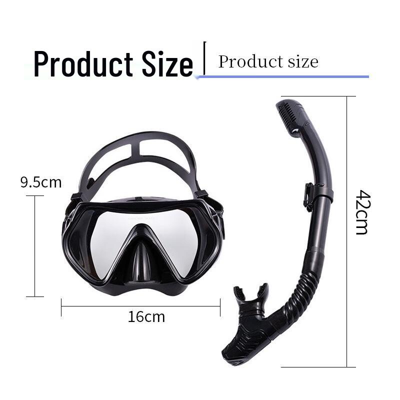 YBLKJ Large Frame Snorkeling Set with HD Mask & Snorkel