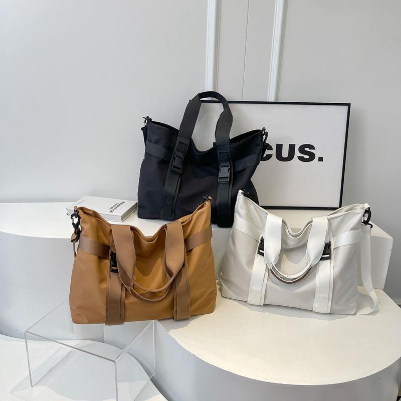 Large Capacity Canvas Tote Bag Short Business Trip Storage Messenger Bag Outdoor Leisure Travel Portable Shoulder Bag