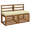 Bench Cushion SOEST 100percent  Polyester Cream 100 X 40 X 8 Cm