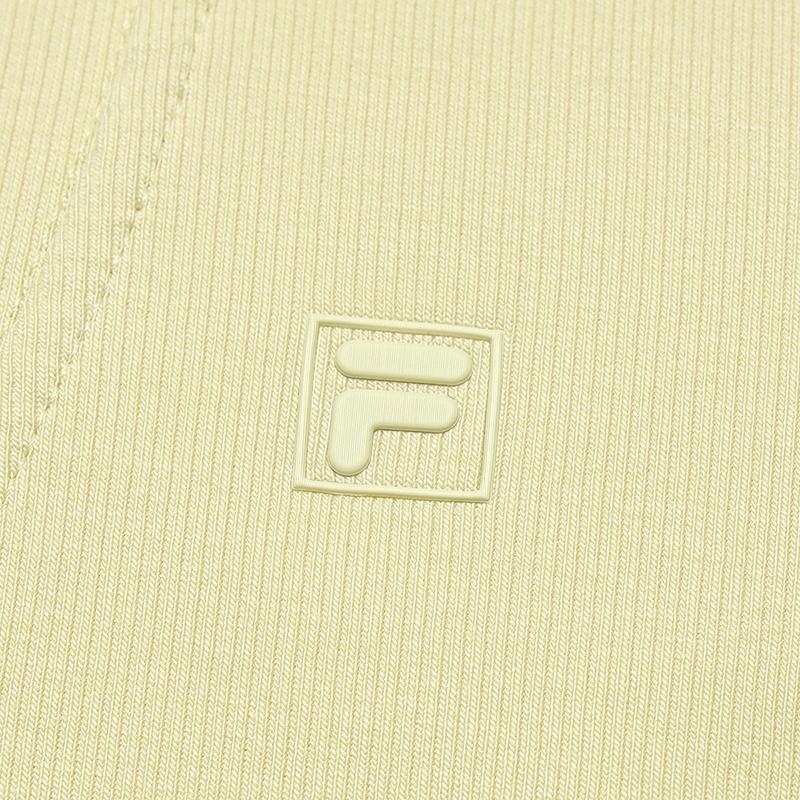 Fila White Casual Classic Soft Dopamine Knit Cropped Pullover Sweatshirt Women sweatshirt F11W543201FMT