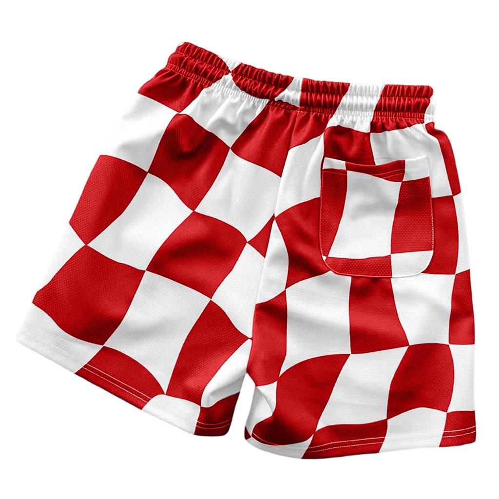 Men's Beach Shorts Loose Fit Drawstring Breathable Casual Swim Trunks