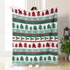 Christmas Flannel Warmth Blanket Cover Winter Comfortable Digital Printed Universal Blankets Multifunctional Decorative Blankets