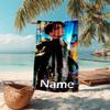 Personalized customized proof beach towel with Attack on Titan  pattern - soft, absorbent, quick-drying, perfect swimming, camping&bathing