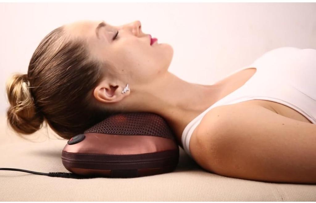 Full Body Care Cushion for Neck, Shoulders, Lower Back, Back, Thighs, Calves, and Soles of Feet - Relaxation Cushion with Heating Function, Automatic