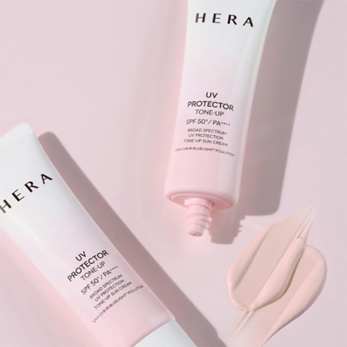 Hera UV Protector Tone Up Sun Cream SPF50+ PA++++ 50ml – Brightening & Moisturising Daily UV Defence, Korean