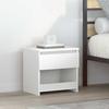 Nightstand White 40x30x39 Cm Engineered Wood