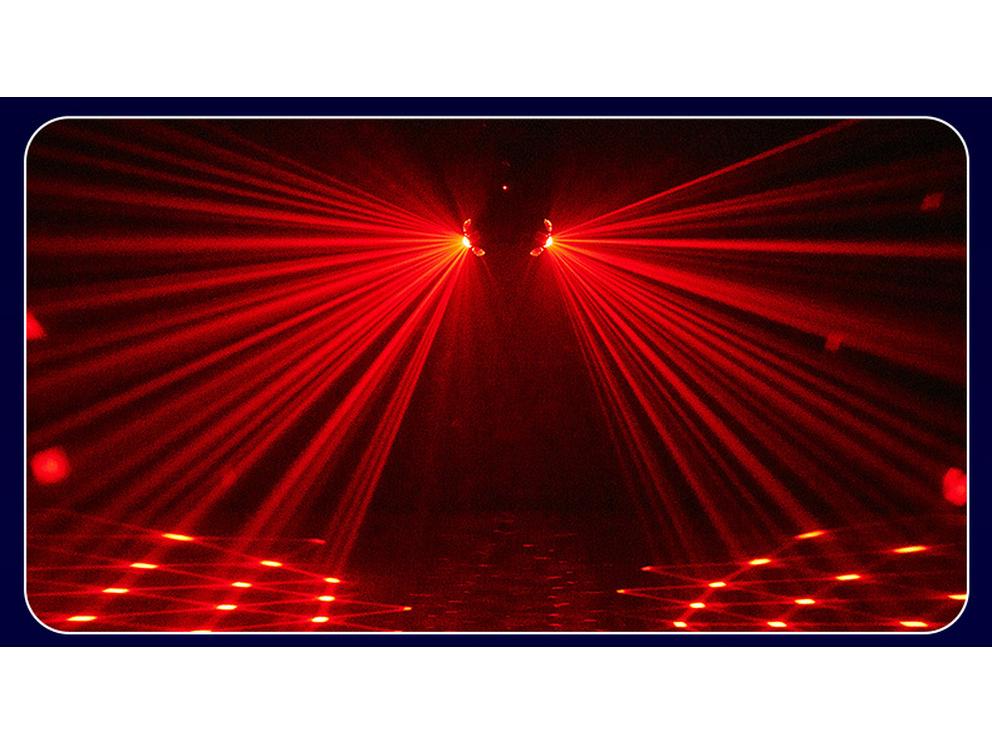 Double Ball LED Phantom Color Moving Head Light Bar with Voice Control & Seven-Color Rotating Strobe for Stage and KTV Atmosphere