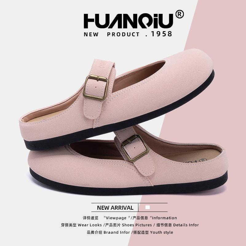 Global Bag Head Half Slippers Women's ZHQ3732 New Summer Wear Lazy Women's Shoes with One Foot and Big Head Sandals